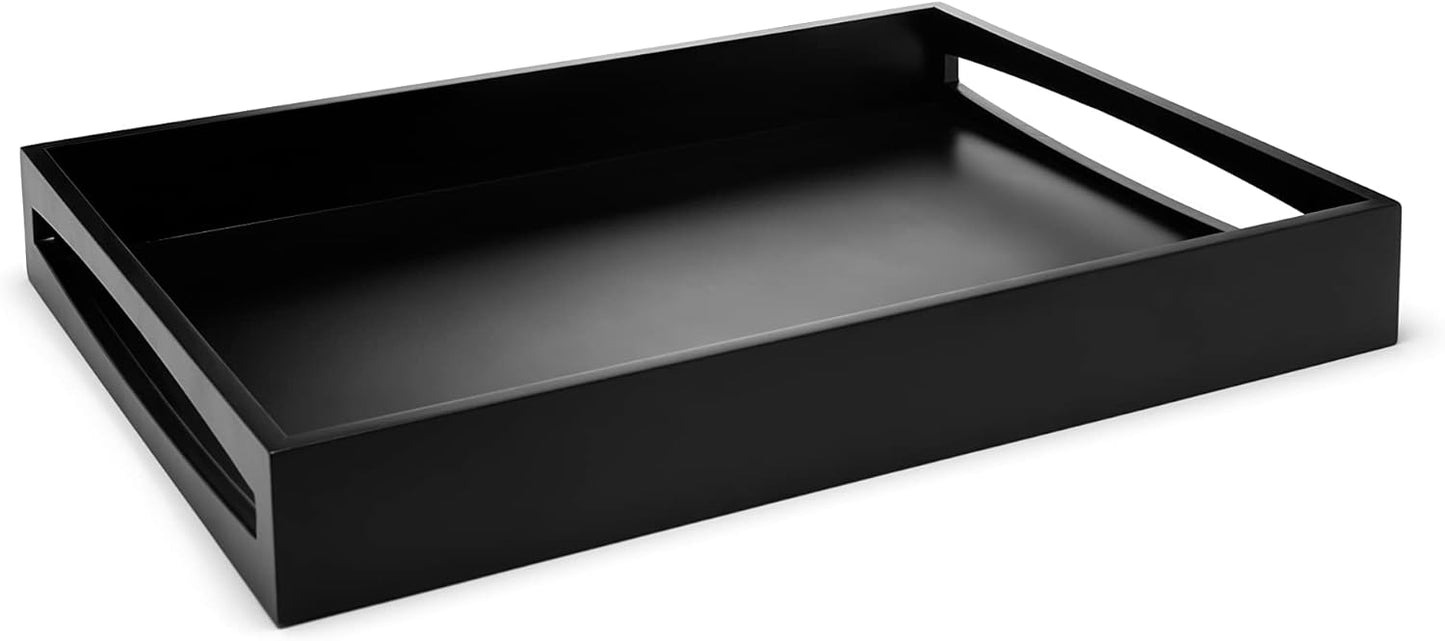 Serviertablett, 47.5 x 35 x 6 cm Schwarz