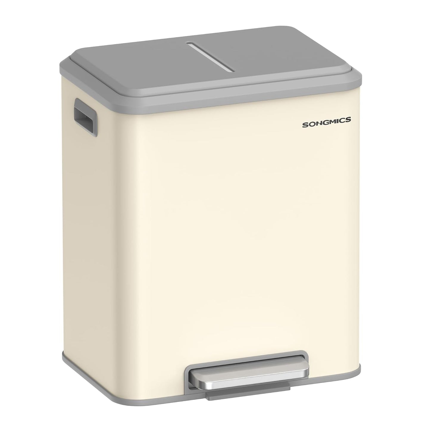 Mülltrennsystem mit Softclose-Deckel, sandbeige