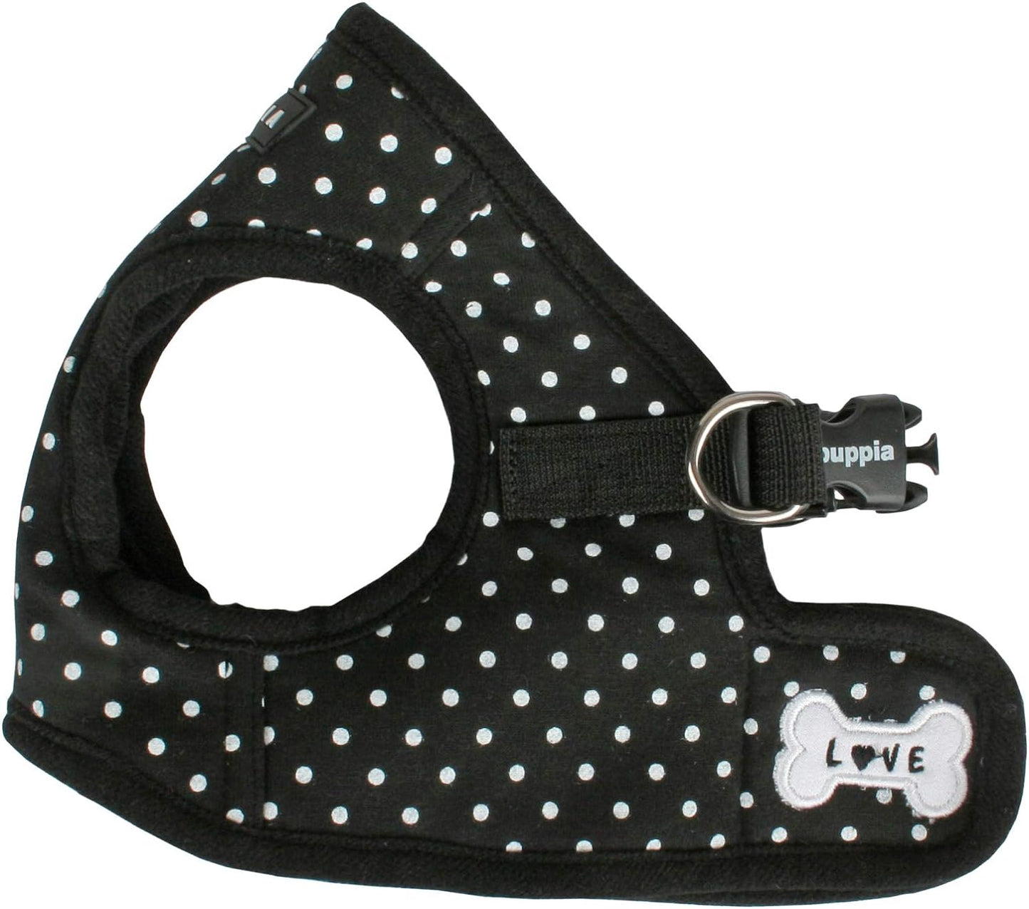 Dotty Hundegeschirr B, schwarz / mittel
