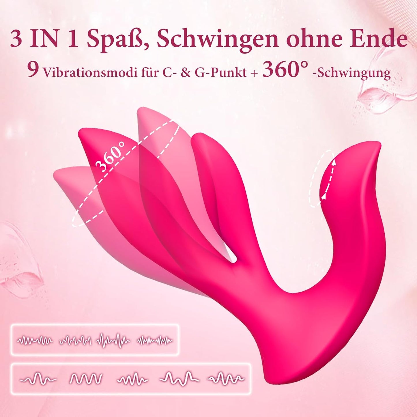 G-Punkt-Vibrator mit App-Fernbedienung, 360° Swing & 9 Modi