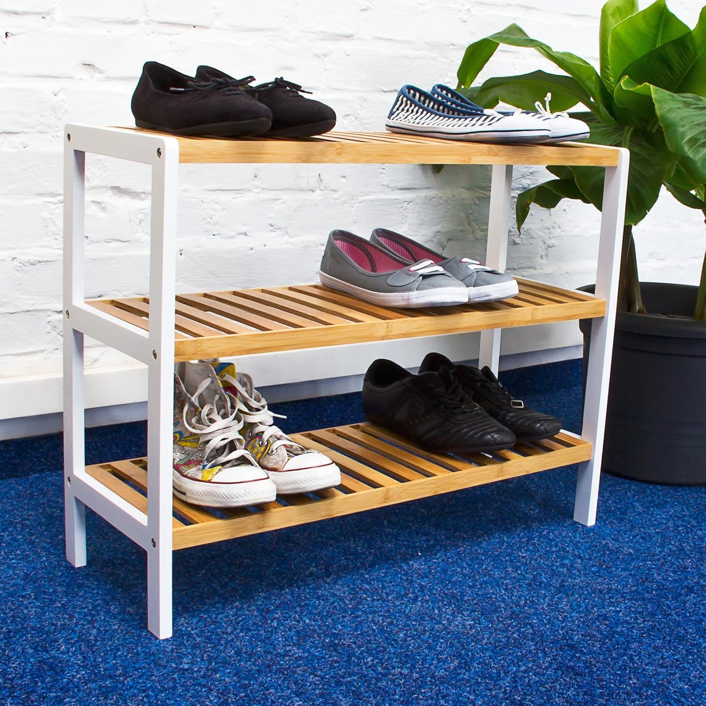 Schuhregal mit 3 Ablagen, 3Ablagen