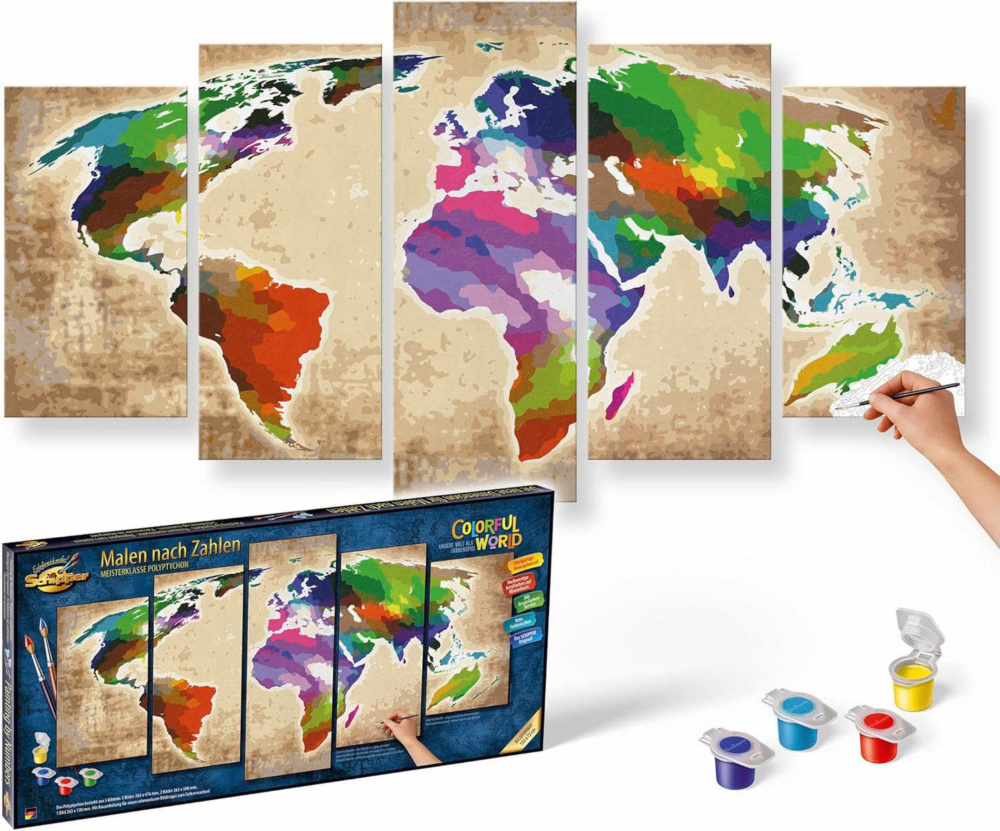 Malen nach Zahlen Colorful World