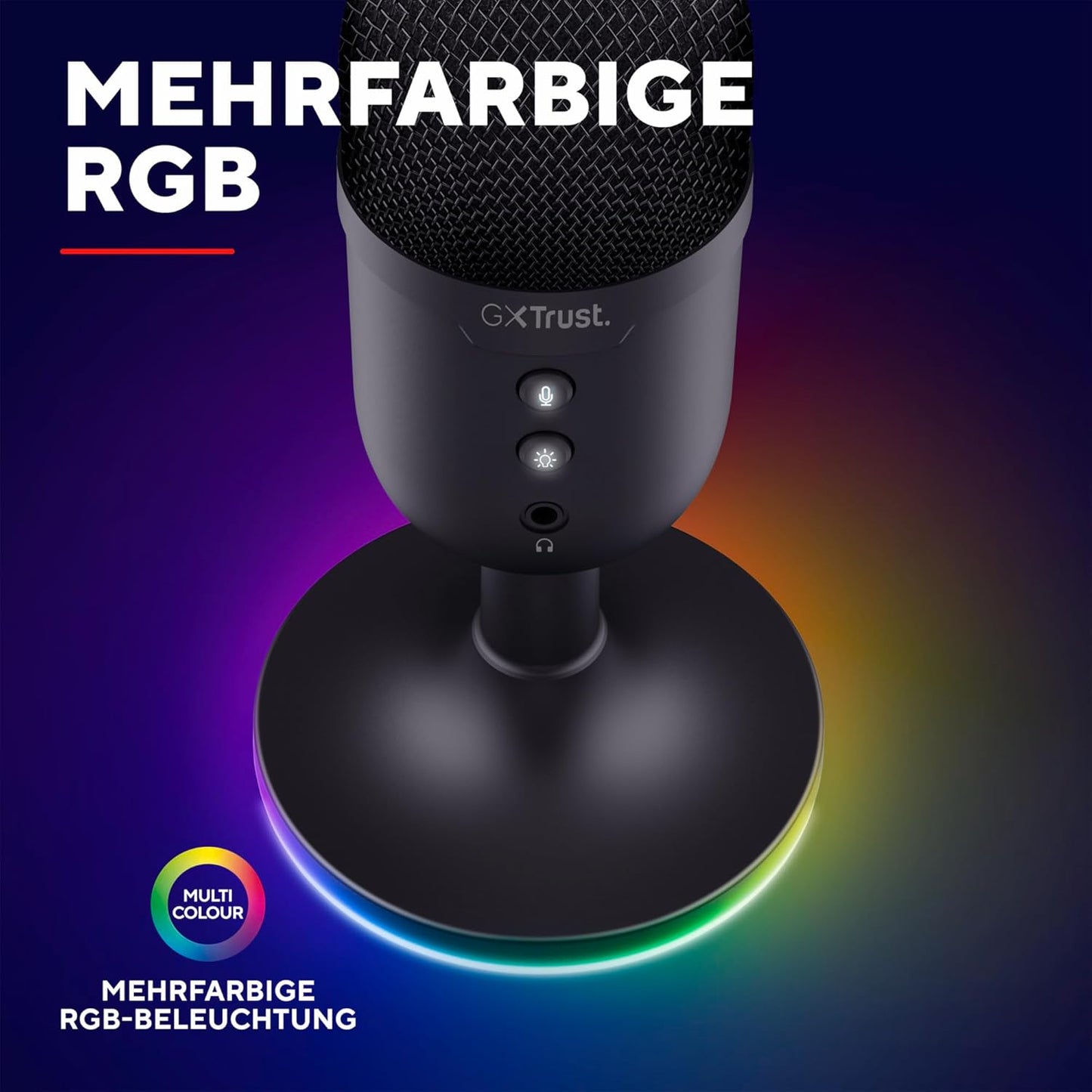 USB Streaming Mikrofon GXT 236 Yami für PC & Podcast, Schwarz