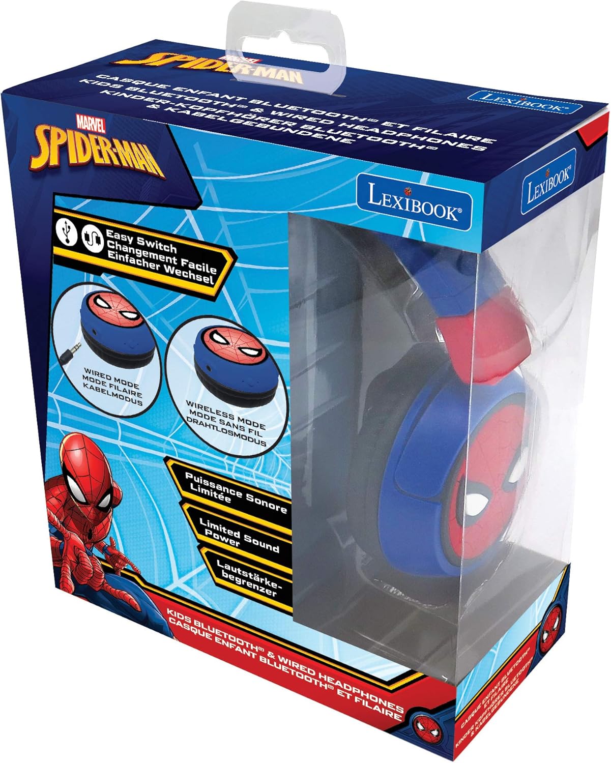 2-in-1 Audio-Kopfhörer Spiderman, Superhelden-Thema