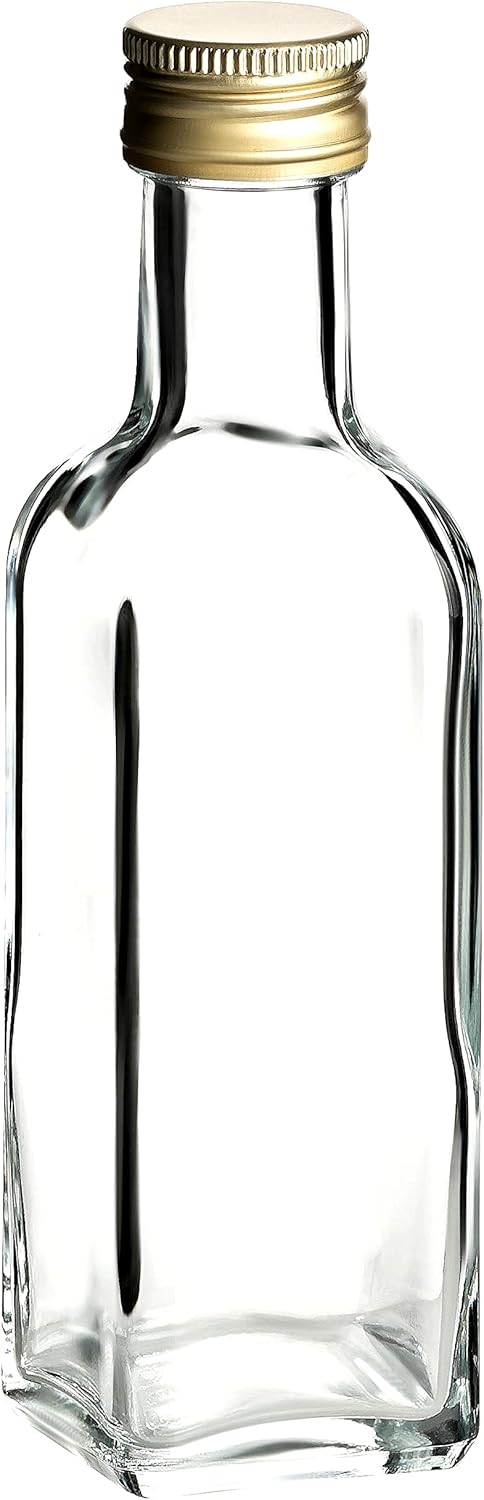 Glasflaschen-Set Maraska, Goldfarben 12 Stück