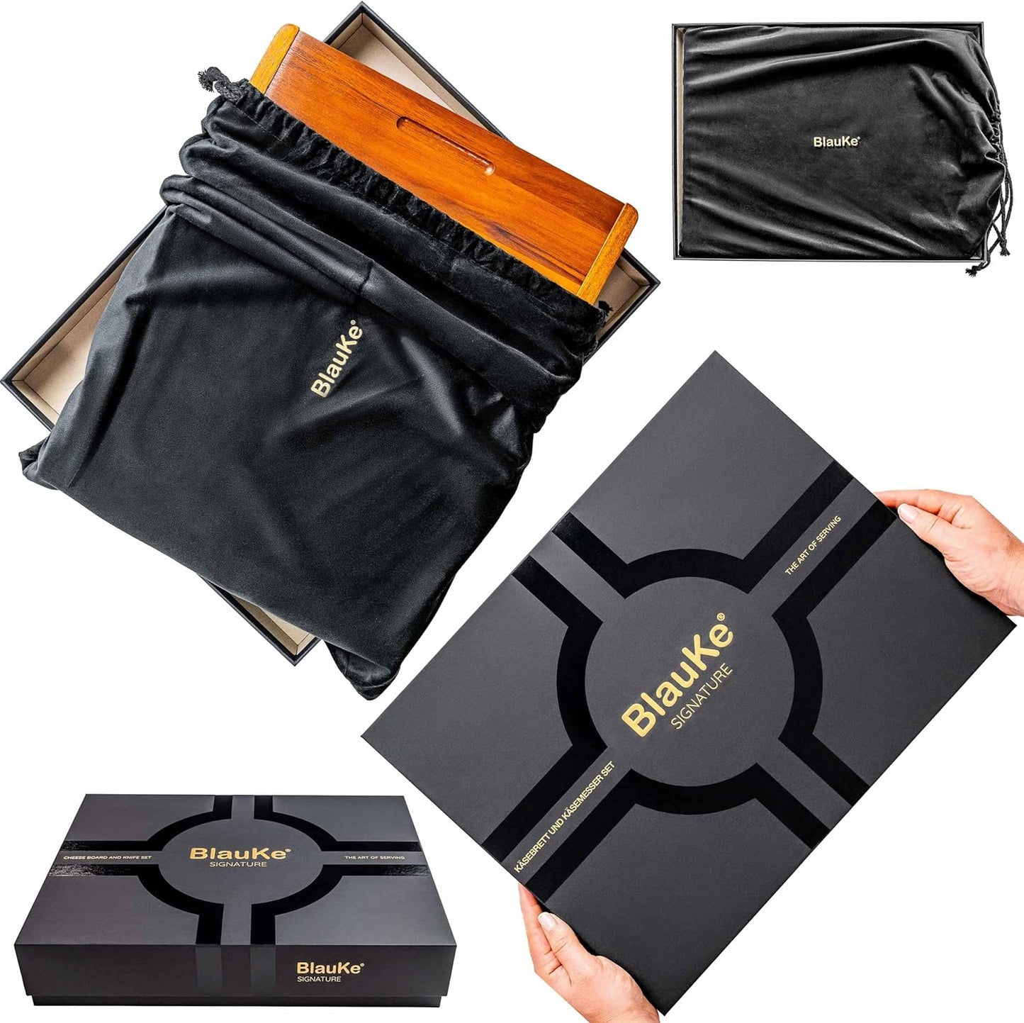 Käsebrett mit Käsemesser-Set, Akazie