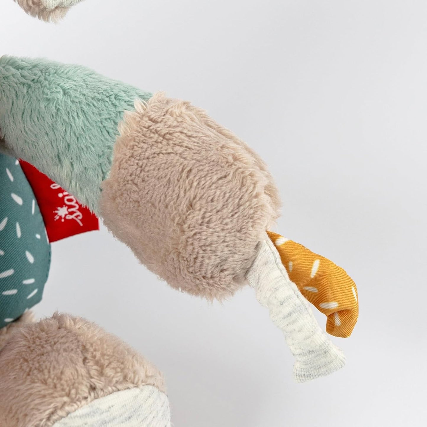 Babyaktivspielzeug Elefant Stofftier, Mint/Grau