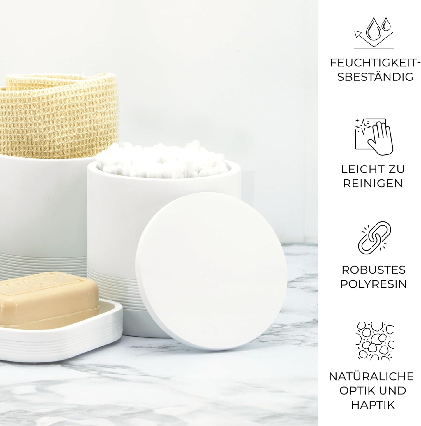 6-teiliges Badezimmer-Organizer-Set, Neues Weiss