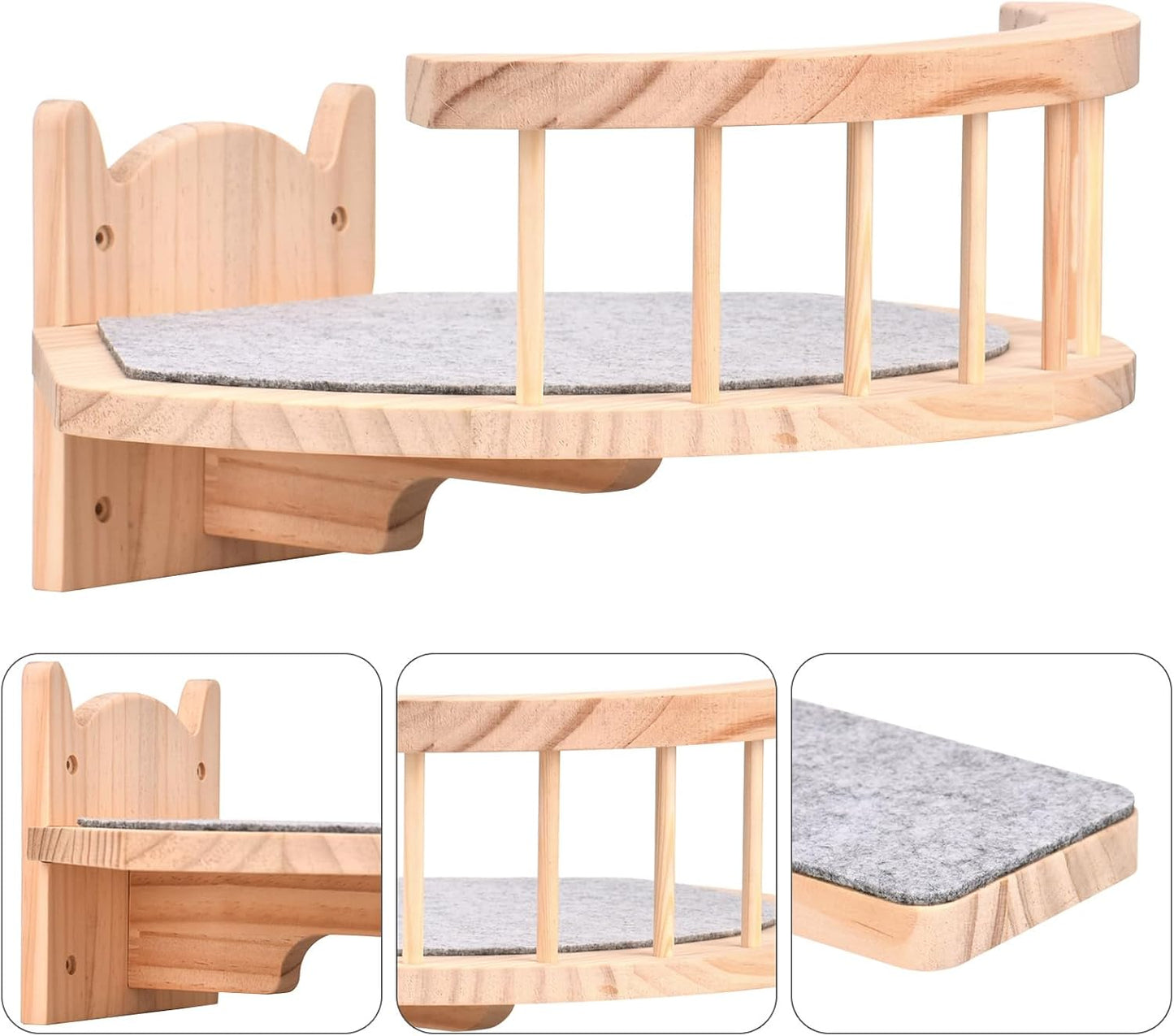 Katzenmöbel-Set mit 2 Böden und drei Kratz-Tritten