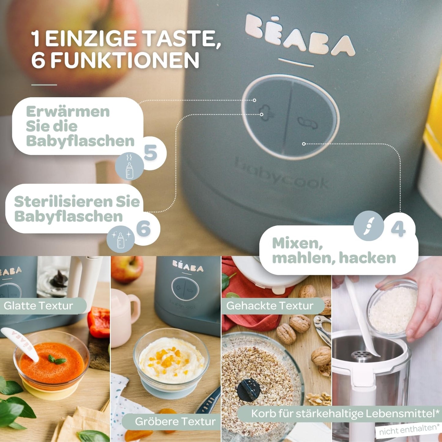 Babycook Neo, Kochroboter Mineralgrau