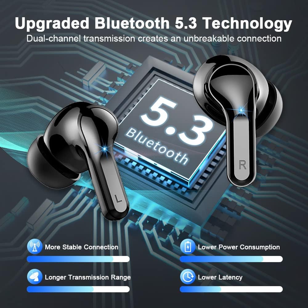 i13 In-Ear Kopfhörer mit Noise Cancelling, Schwarz