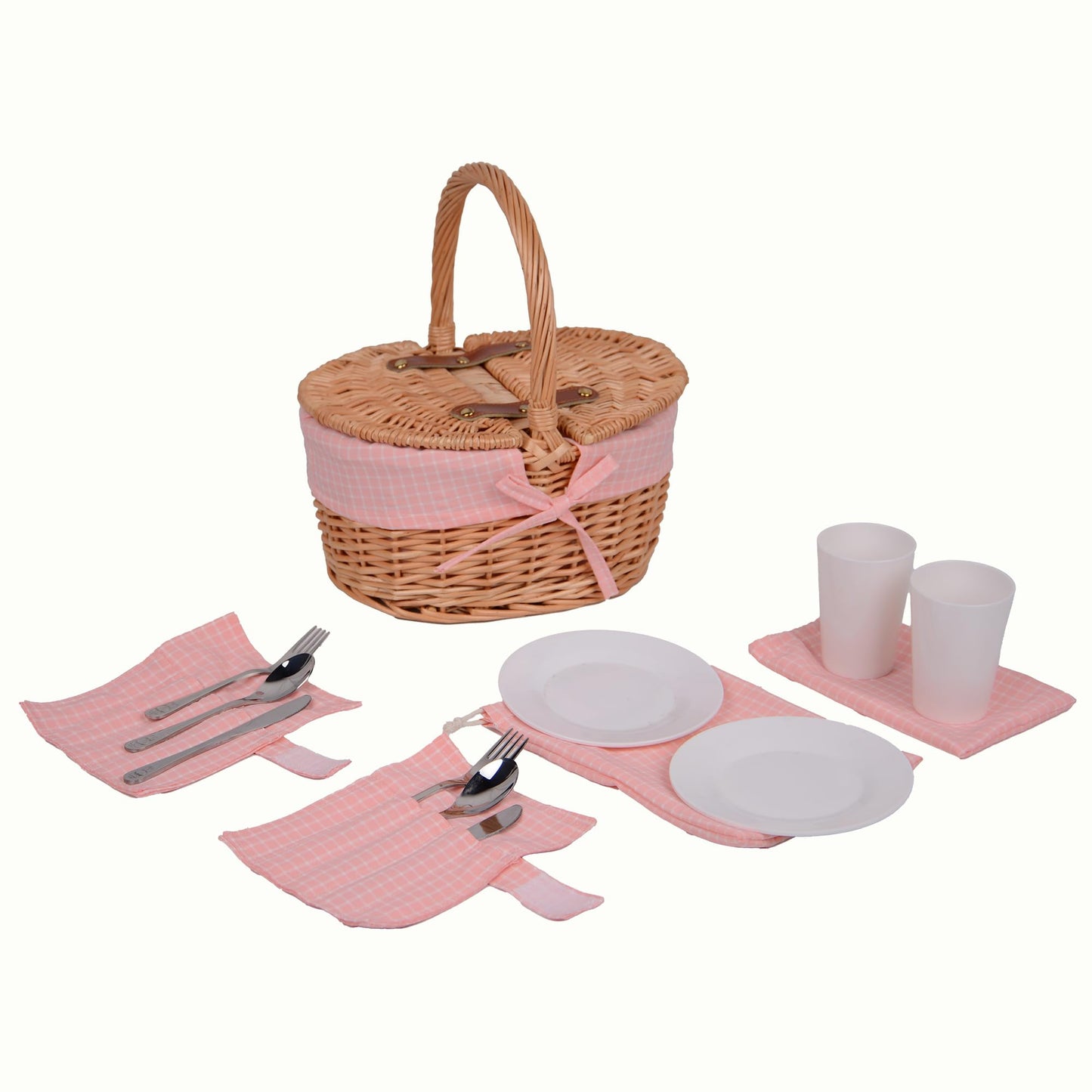 Picknickkorb für Kinder, Oval Pink
