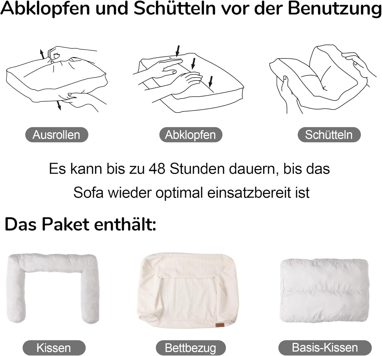 Katzensofa mit abnehmbarem, waschbarem Bezug, L 72 x B 52 x H 22 cm Creme