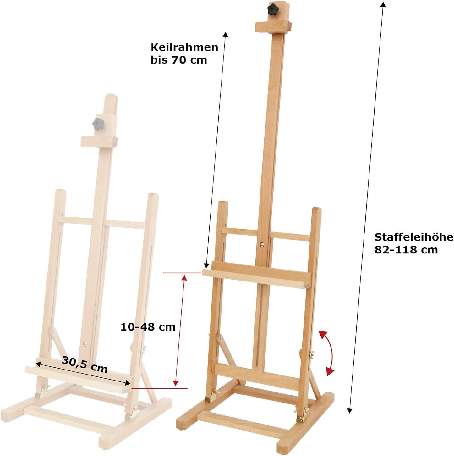 Tischstaffelei T-70, für Keilrahmen bis zu 70cm