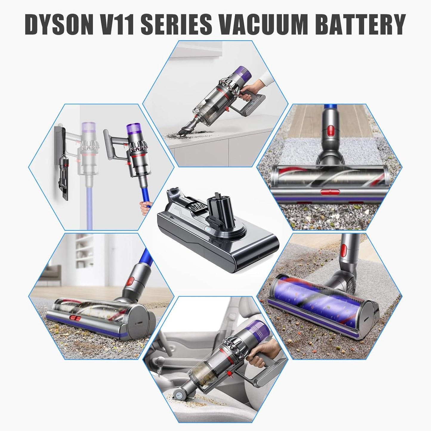 Ersatzakku für Cyclone V11 Handstaubsauger, V11