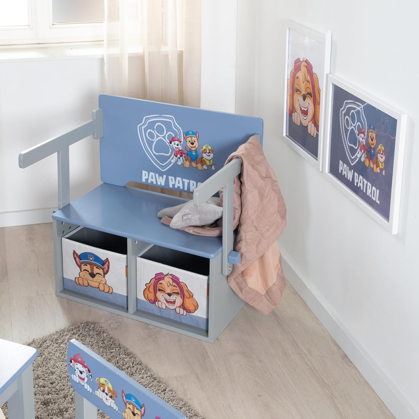 Klappbare Sitzbank mit Aufbewahrungsboxen Paw Patrol, Sitzbank