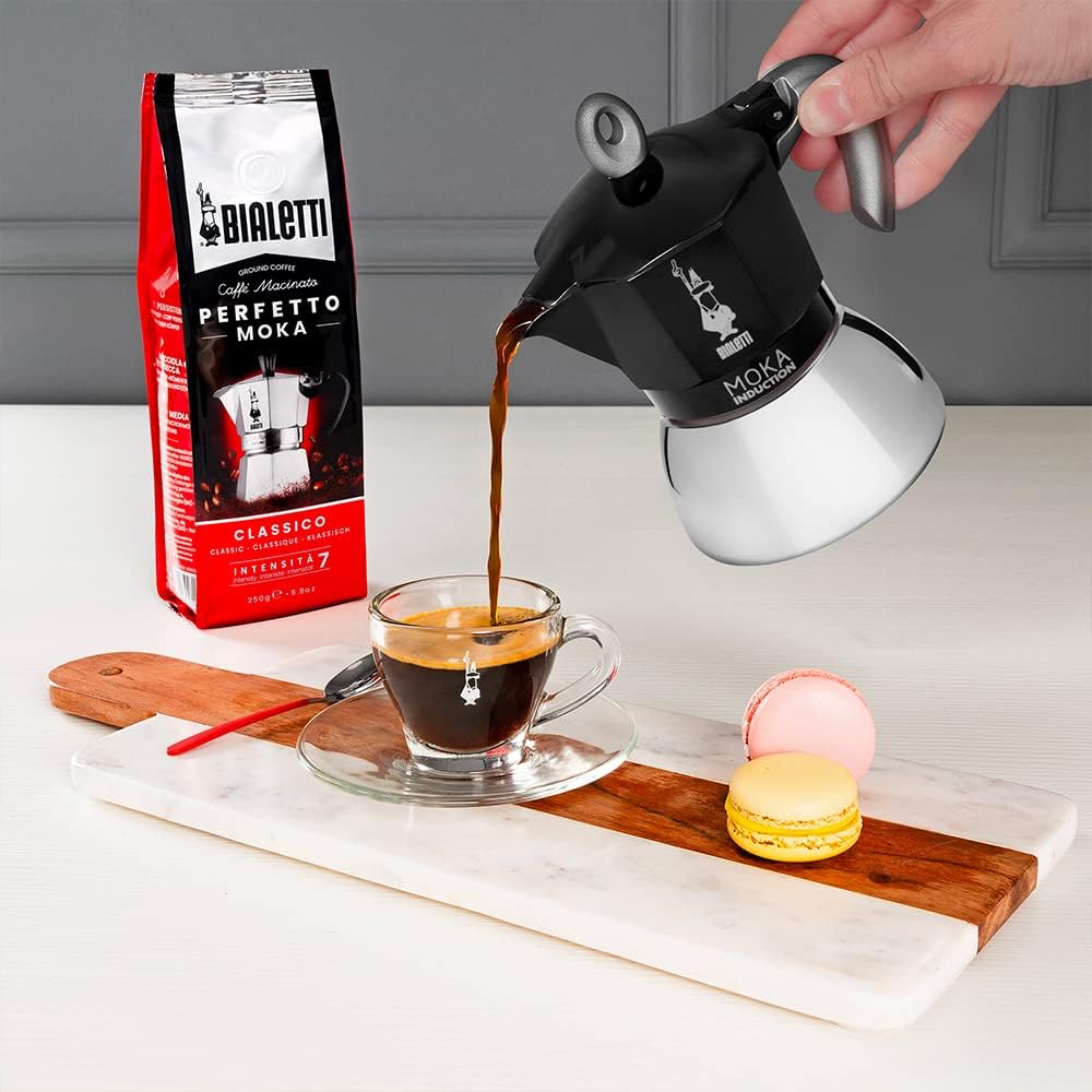 Moka-Kanne, 2 Tassen New Moka Induction Schwarz
