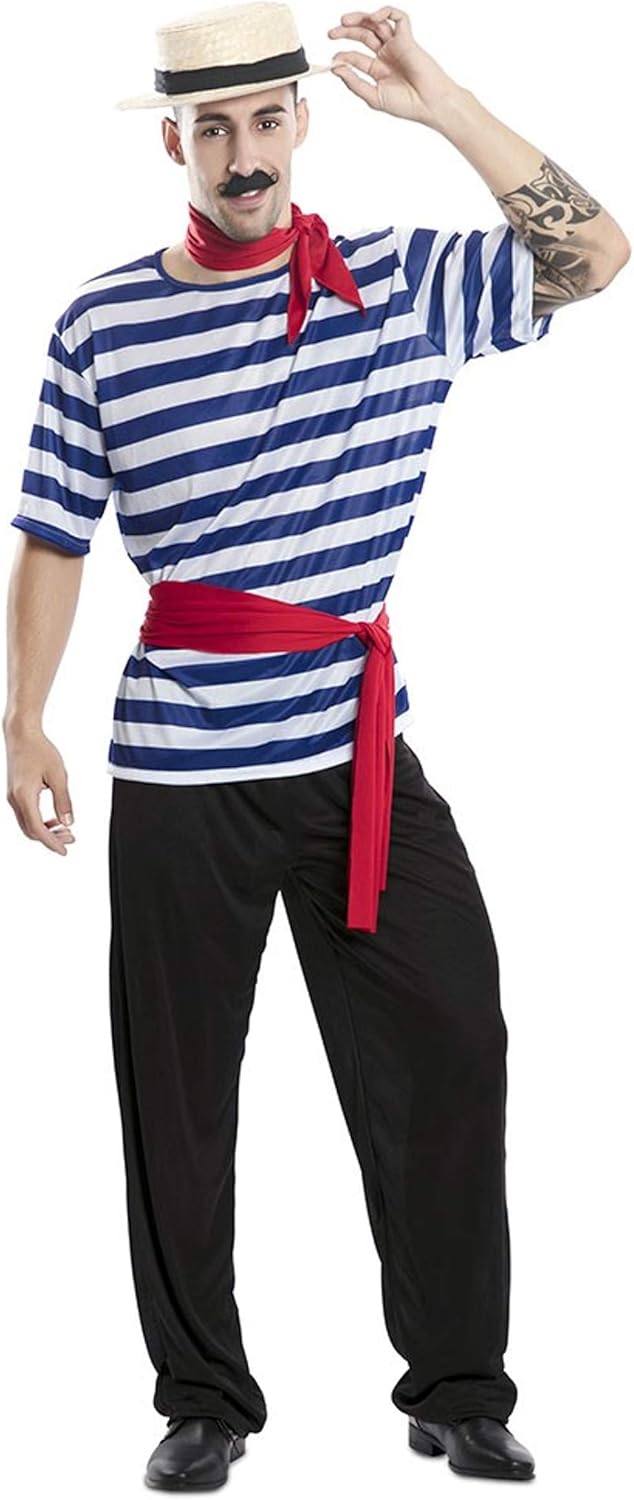 Kostüm Gondolier für Erwachsene, M/L (52) Mehrfarbig