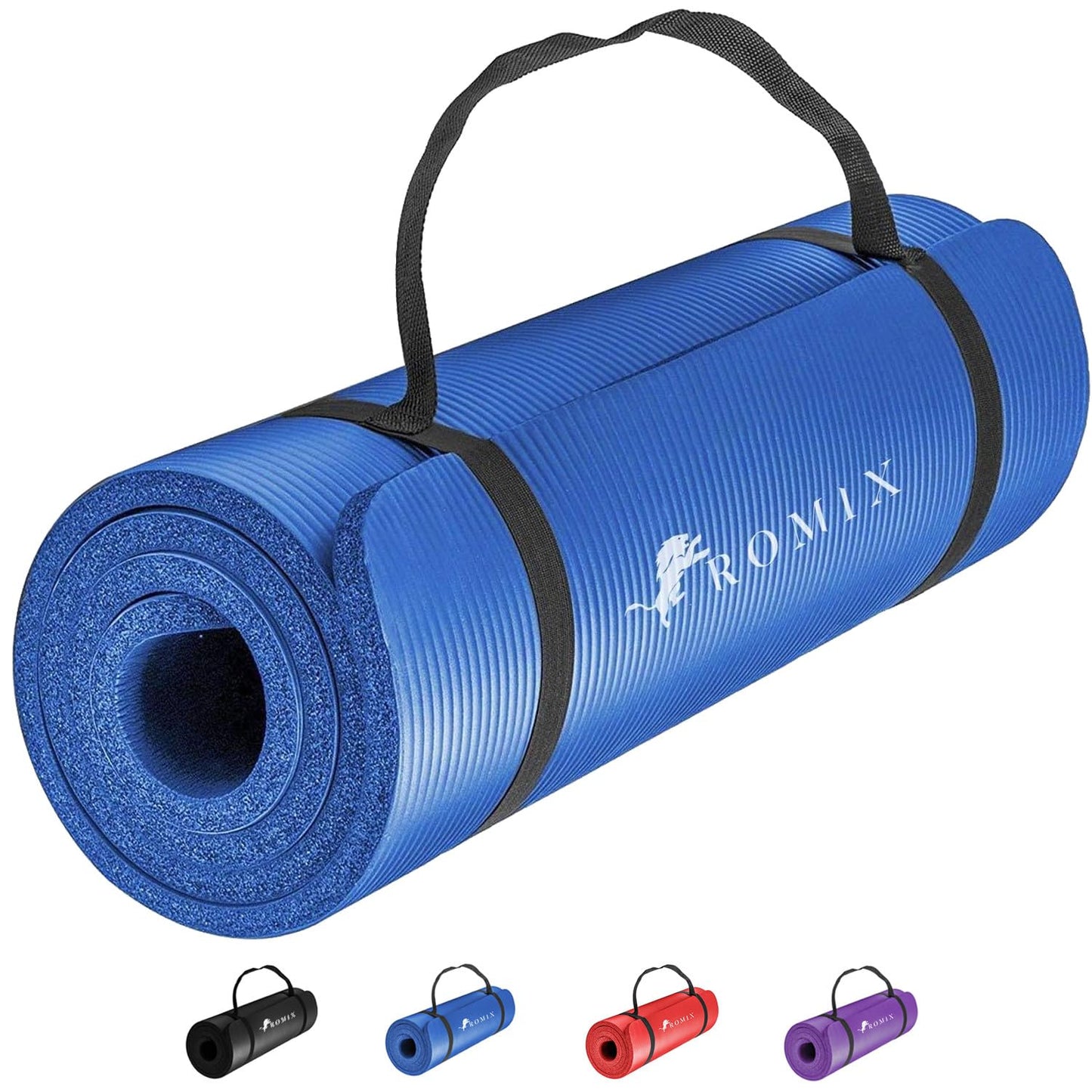 Yoga Gymnastikmatte Dicker Weichschaum (10mm), Blau