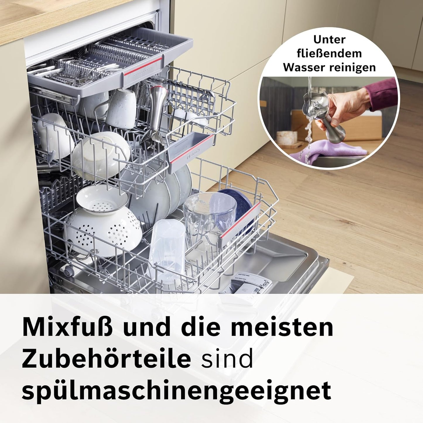 ErgoMaster Stabmixer-Set, Zerkleinerer + Schneebesen + 1500 W