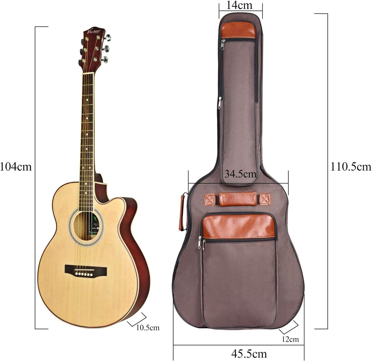 Gitarrentasche für Akustikgitarren 40-42 Zoll