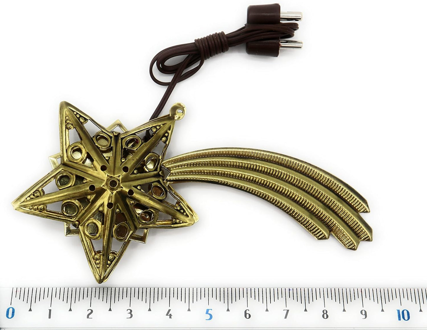 Kometen-Stern für Krippe mit Beleuchtung, 50 mm Dunkles Gold
