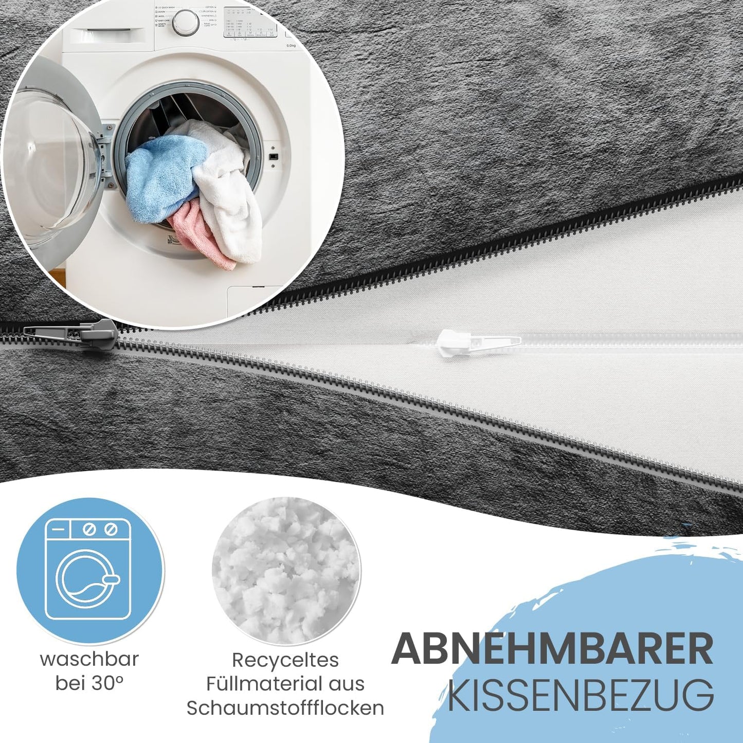 Lesekissen mit Armlehnen für Bett und Sofa, ohne Nackenrolle