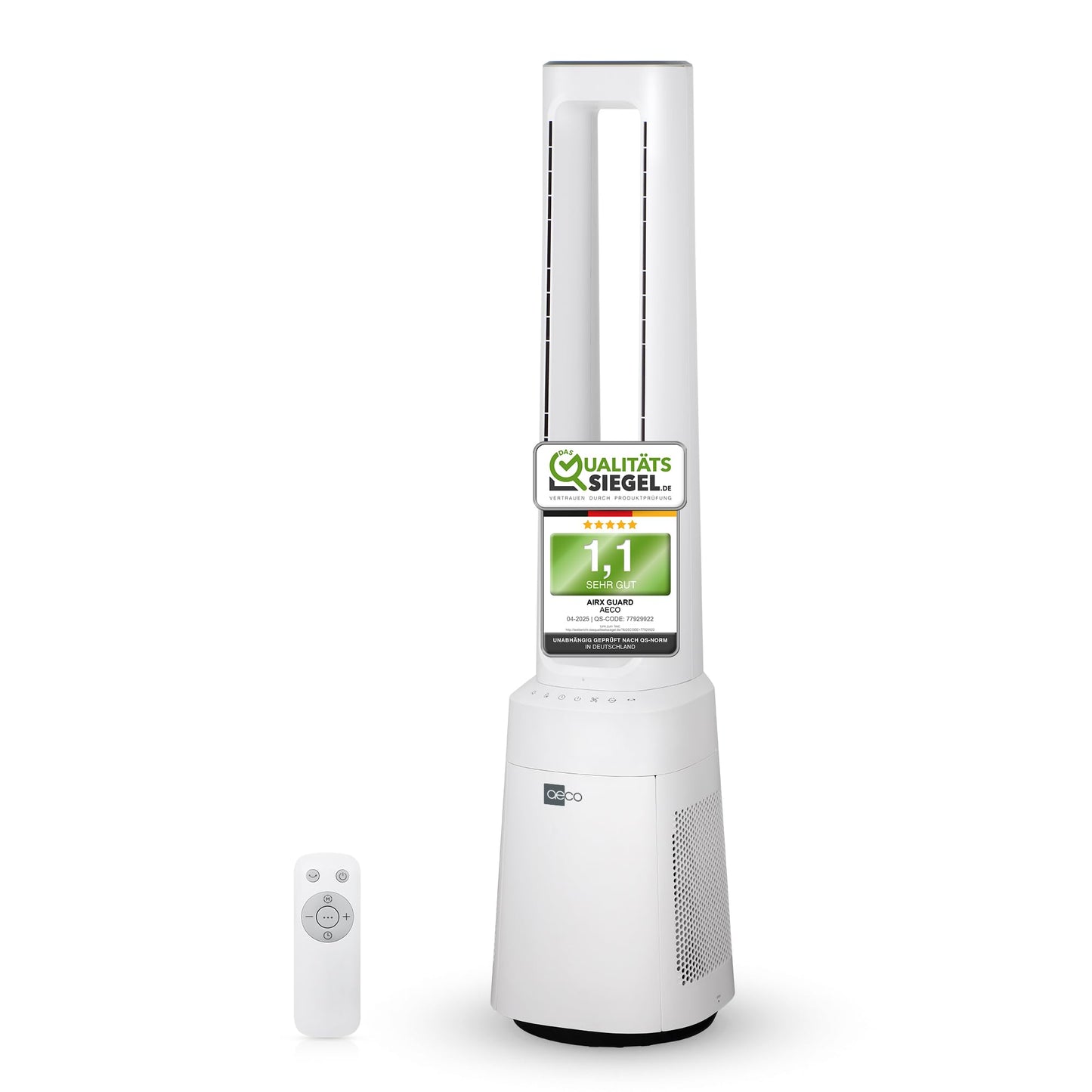 AirX Guard Turmventilator mit Luftreinigung, Turmventilator (2 in 1)