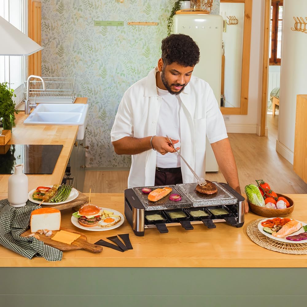 Raclette Grill-Set für 8 Personen, Allstone