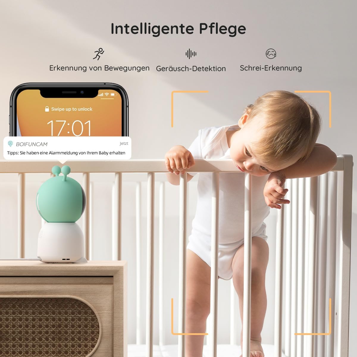 Babyphone mit 2 Kameras und 2K HD Bildqualität, Dual Kamera Modelle