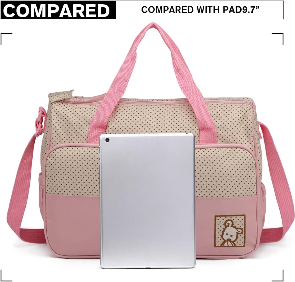 5-teiliges Baby Wickeltaschen-Set, Rosa