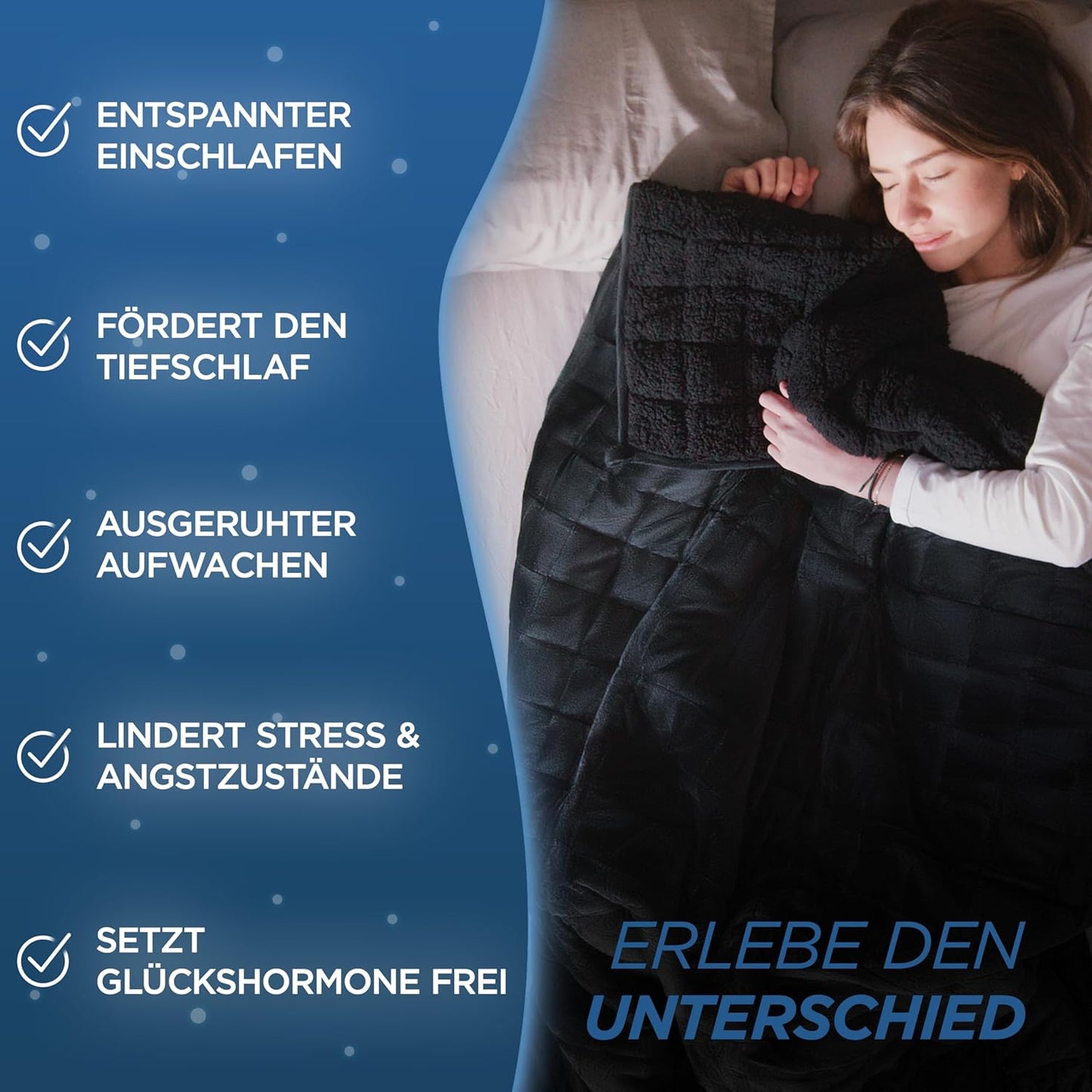 Gewichtsdecke, Schwarz / 7.0 Kilogramm