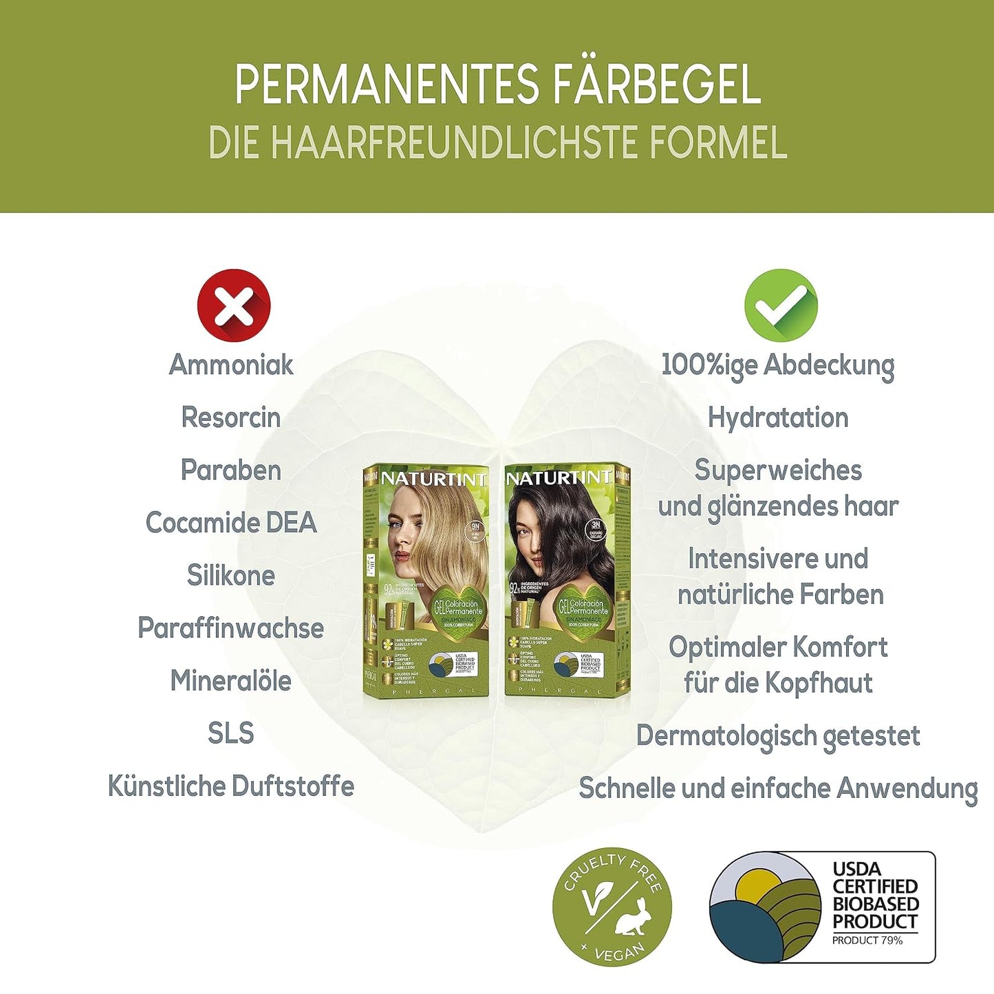 3er-Pack Haarfarbe, Kastanienbraun, 4N. Natur Kastanienbraun 170 ml (3er Pack)
