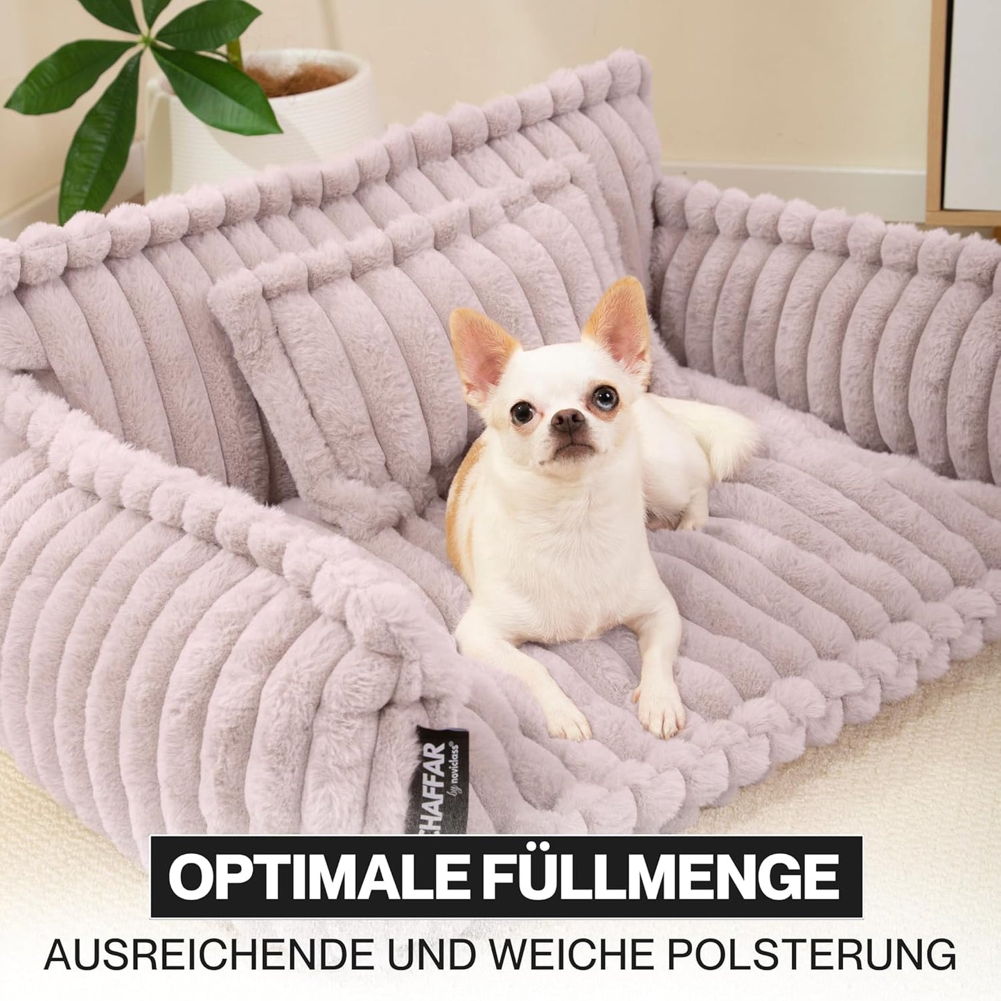 Katzensofa Chaffar, Zartrosa M (80cm)