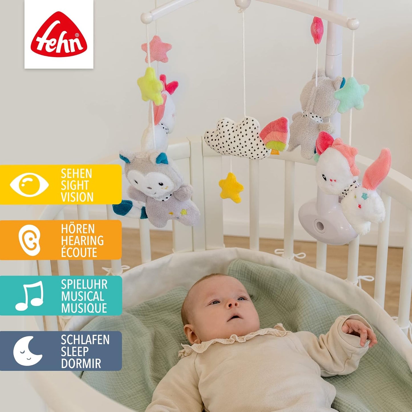 Musik-Mobile mit Spieluhr für Babys, Aiko & Yuki