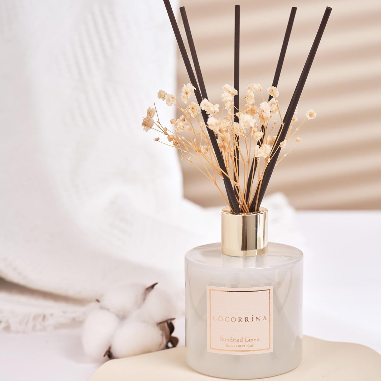 Reed Diffuser Sundried Linen, Sonnengetrocknete Leinen Raumduft/200ML/1 Stück