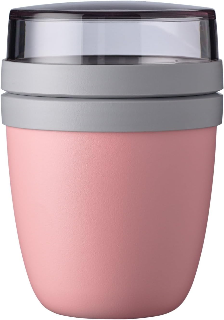 Müslibecher to go mit Unterteilung (300 ml + 120 ml), 08. Nordic Pink Klein Keine Personalisierung