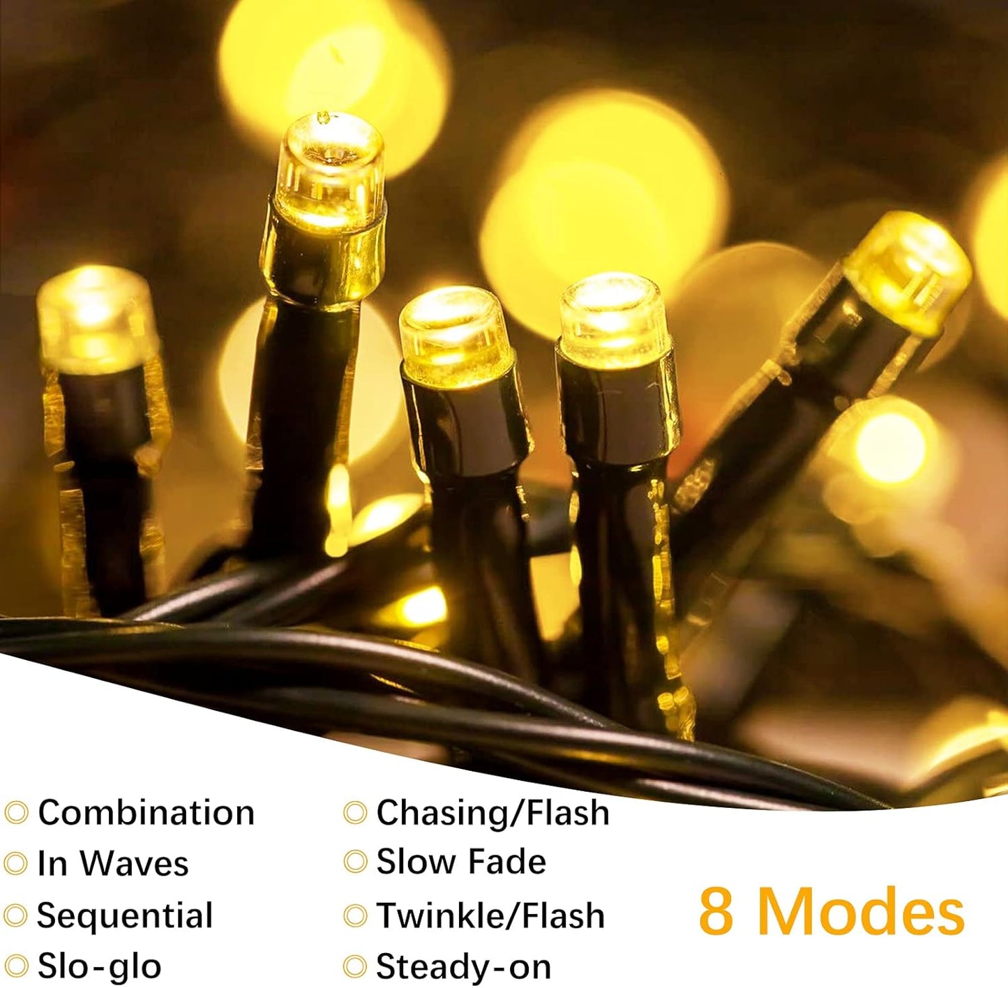 Light String, Dunkelgrüne Kabel / 20m,200LEDs,Warmweiss