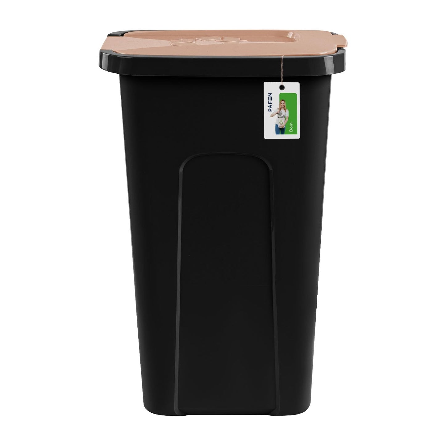 4-teiliges Mülleimer-Set mit Deckel, Slimline, 4 Schwarz