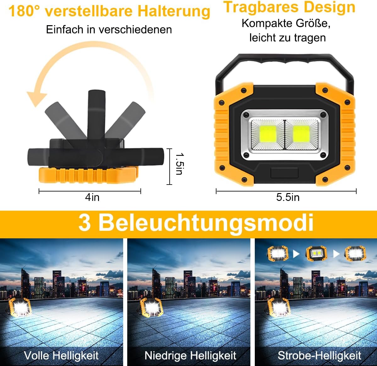 LED Akku Baustrahler