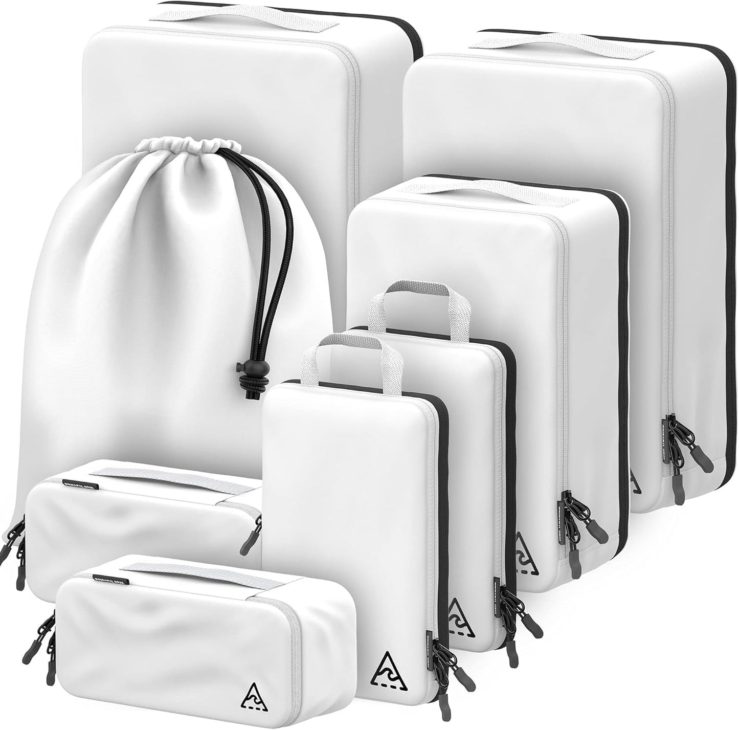 Kompressions-Packwürfel-Set, Weiss, 8 Stück 8-piece