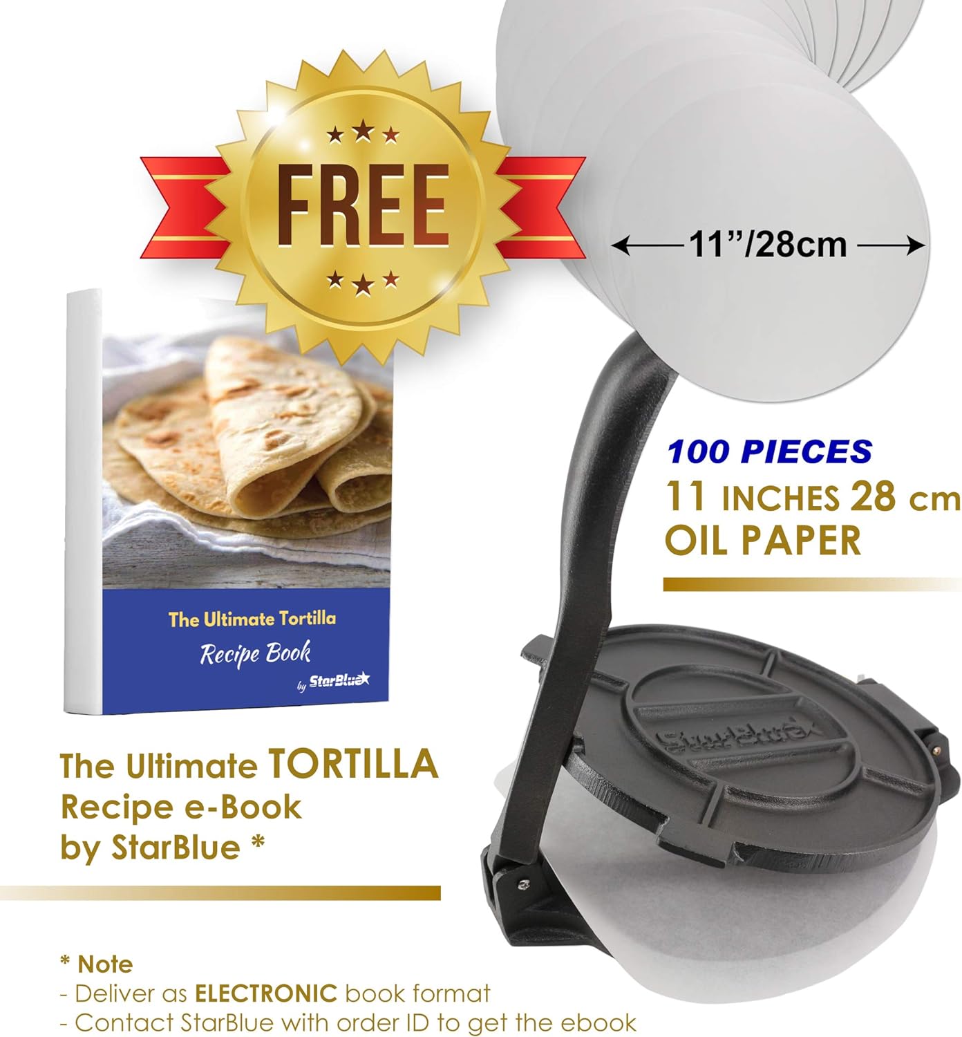 Tortilla-Presse, 10 INCH