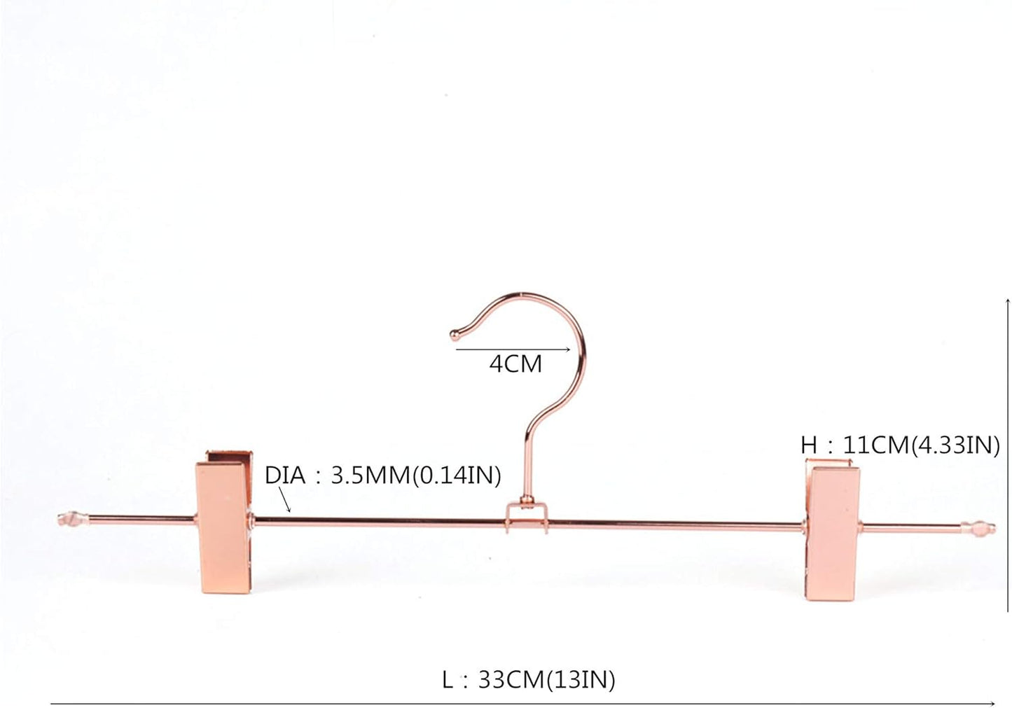 10er-Set Metallbügel, Rose Gold Copper Color- Skirt Hanger 10