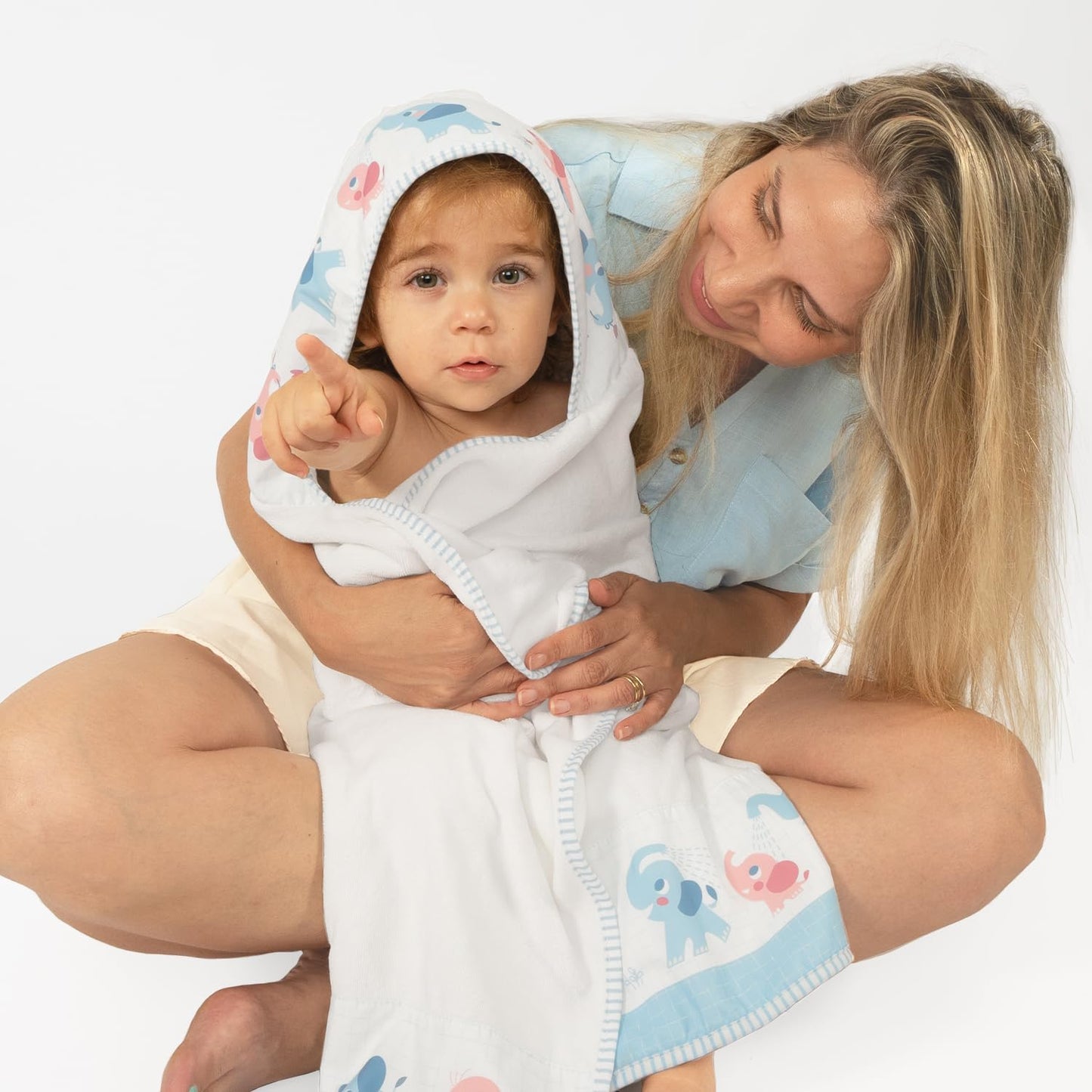 Duschkopf für Baby-Badewanne mit Elefanten-Wasserpumpe, Zartrosa