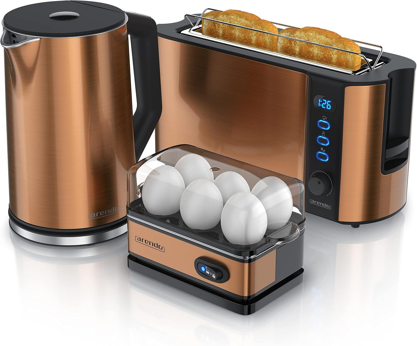 Wasserkocher-Toaster-Eierkocher-Set, C