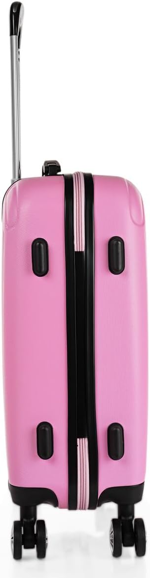 Trolley-Handgepäckkoffer mit Zahlenschloss, Rosa / 55 cm
