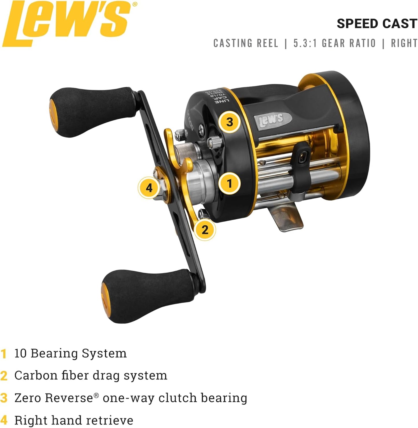 Speed Cast Baitcast-Rolle SC600, 160/20 - 27"