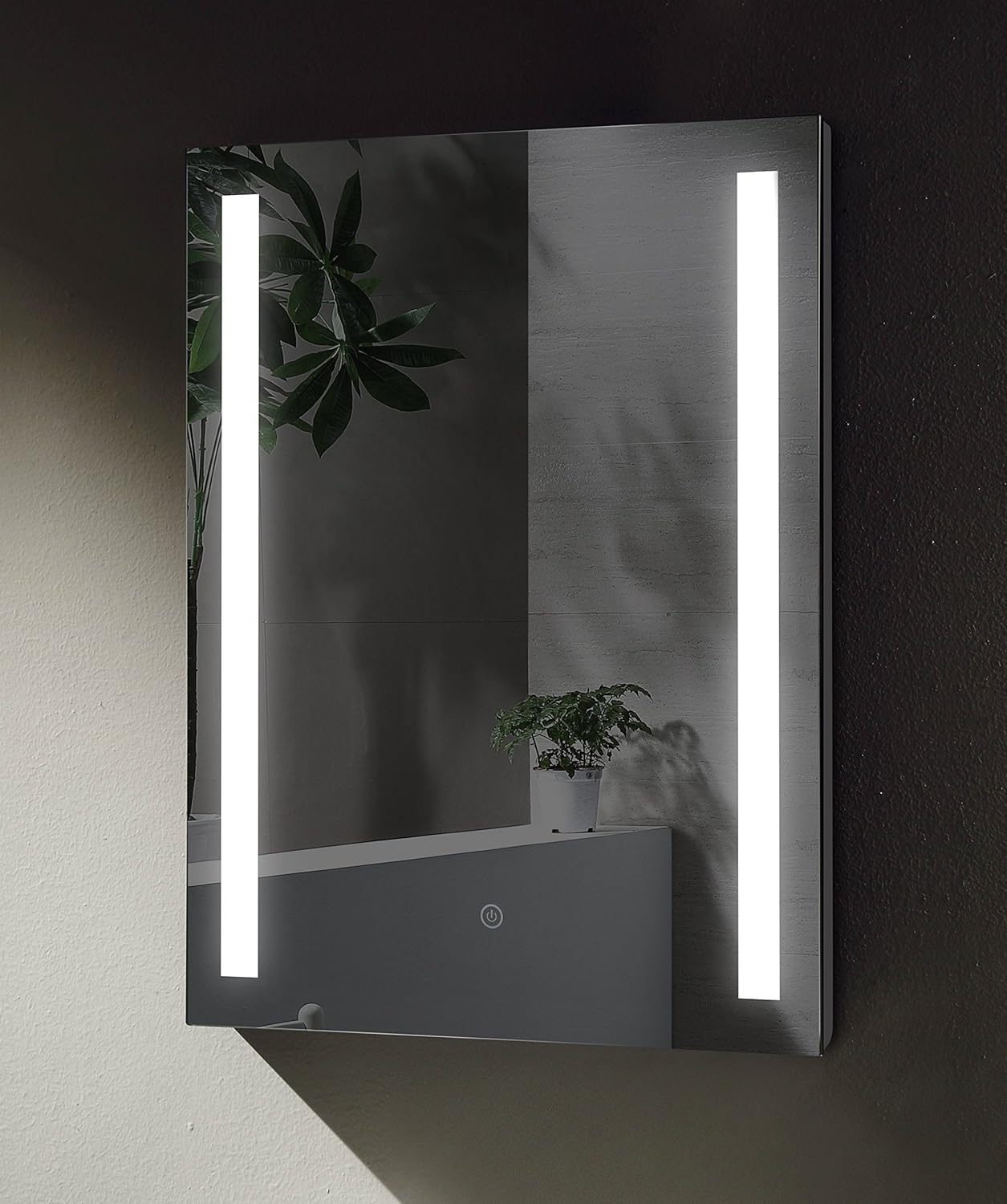 Badspiegel mit LED-Beleuchtung 70x50 cm, 70L x 50B cm