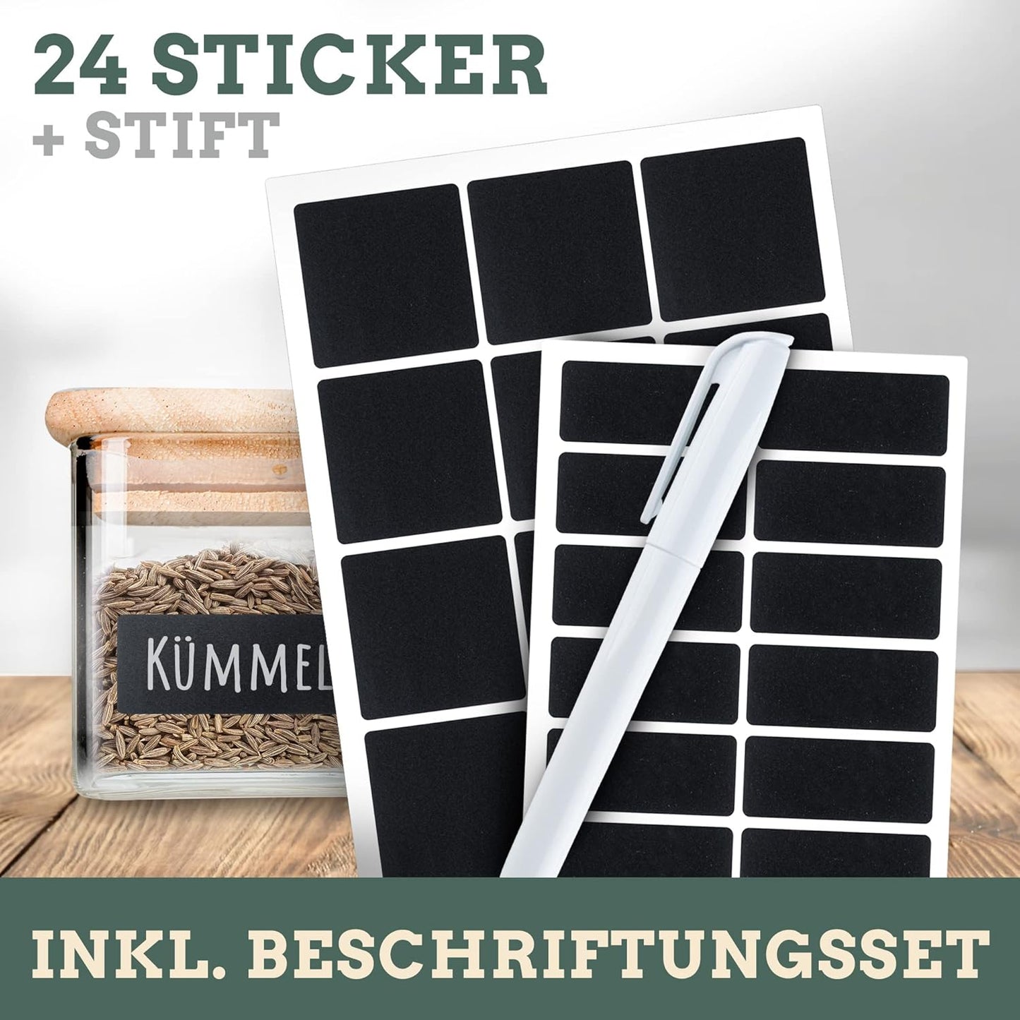Gewürzgläser Set, 12 x 210 ml