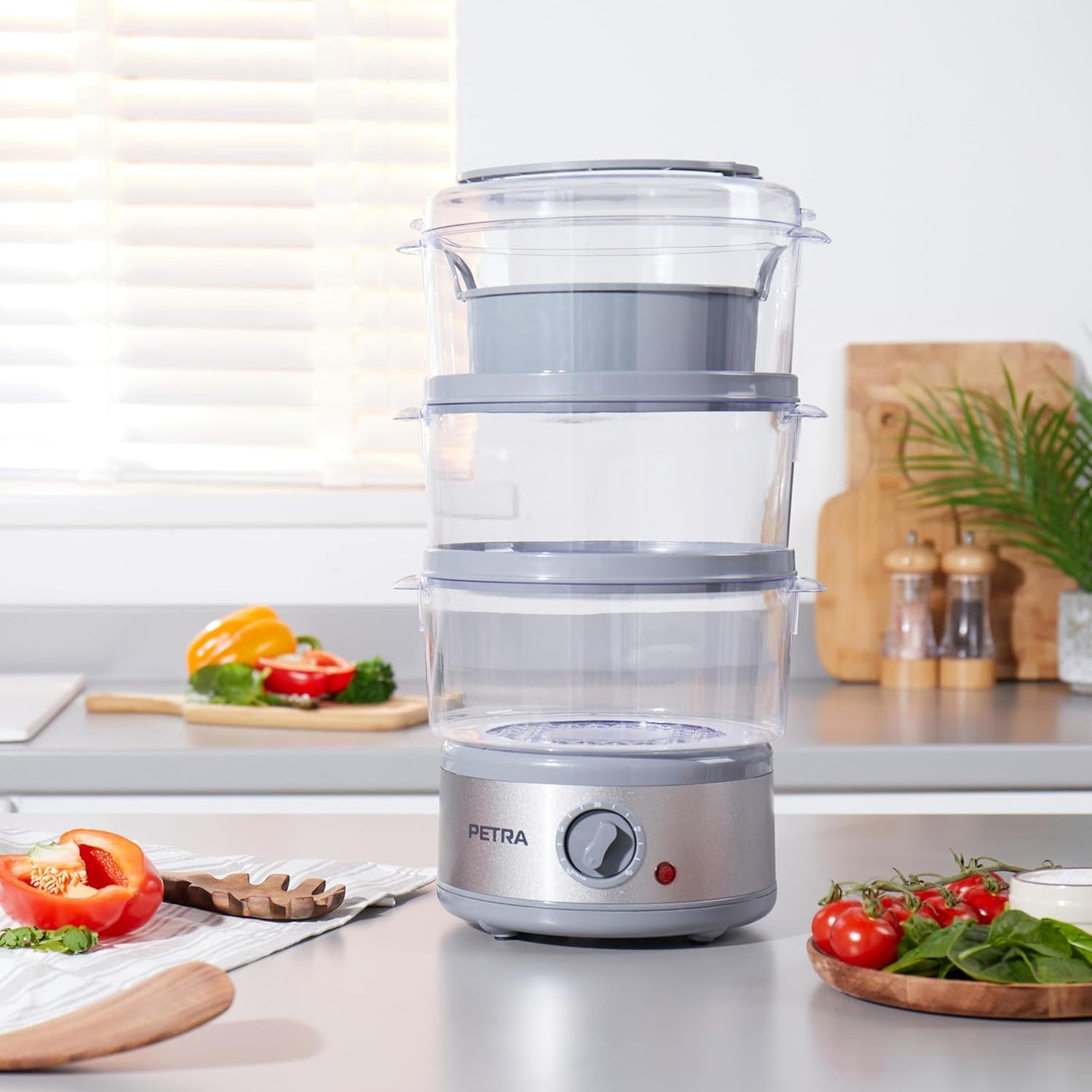 3-stufiger Dampfgarer mit Timer, 7.5 L